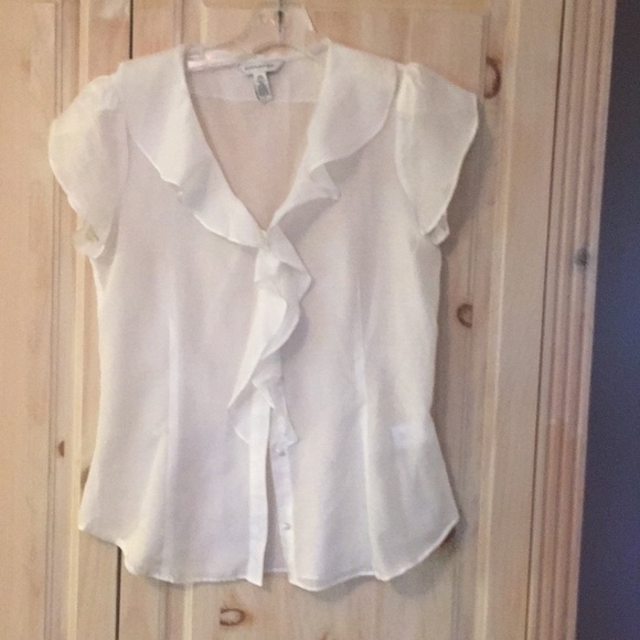 banana republic sheer blouse